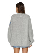 WOMENS COSY KNIT LIGHT GREY KNITWEAR