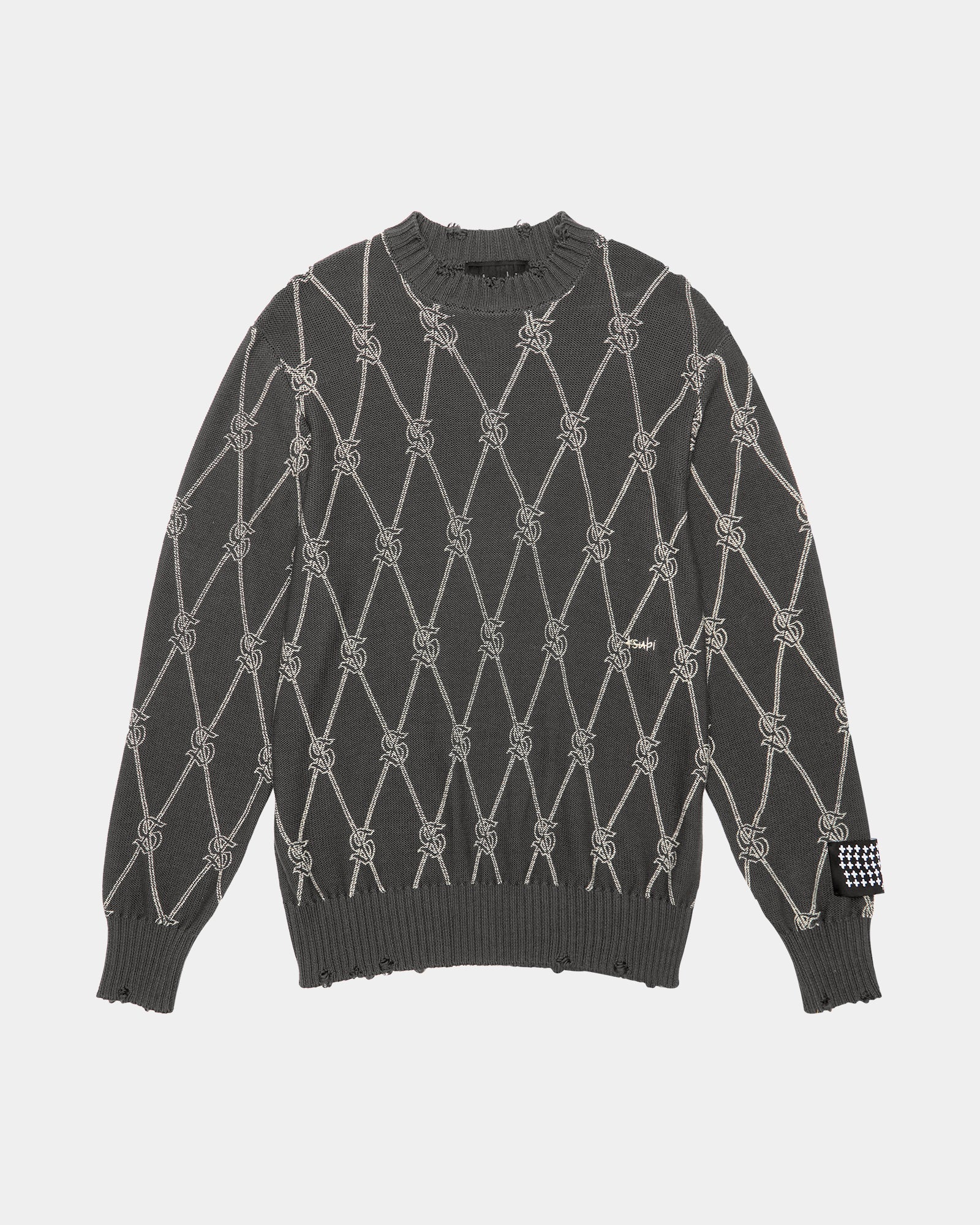 DIAMOND DOLLAR KNIT CREW GREY