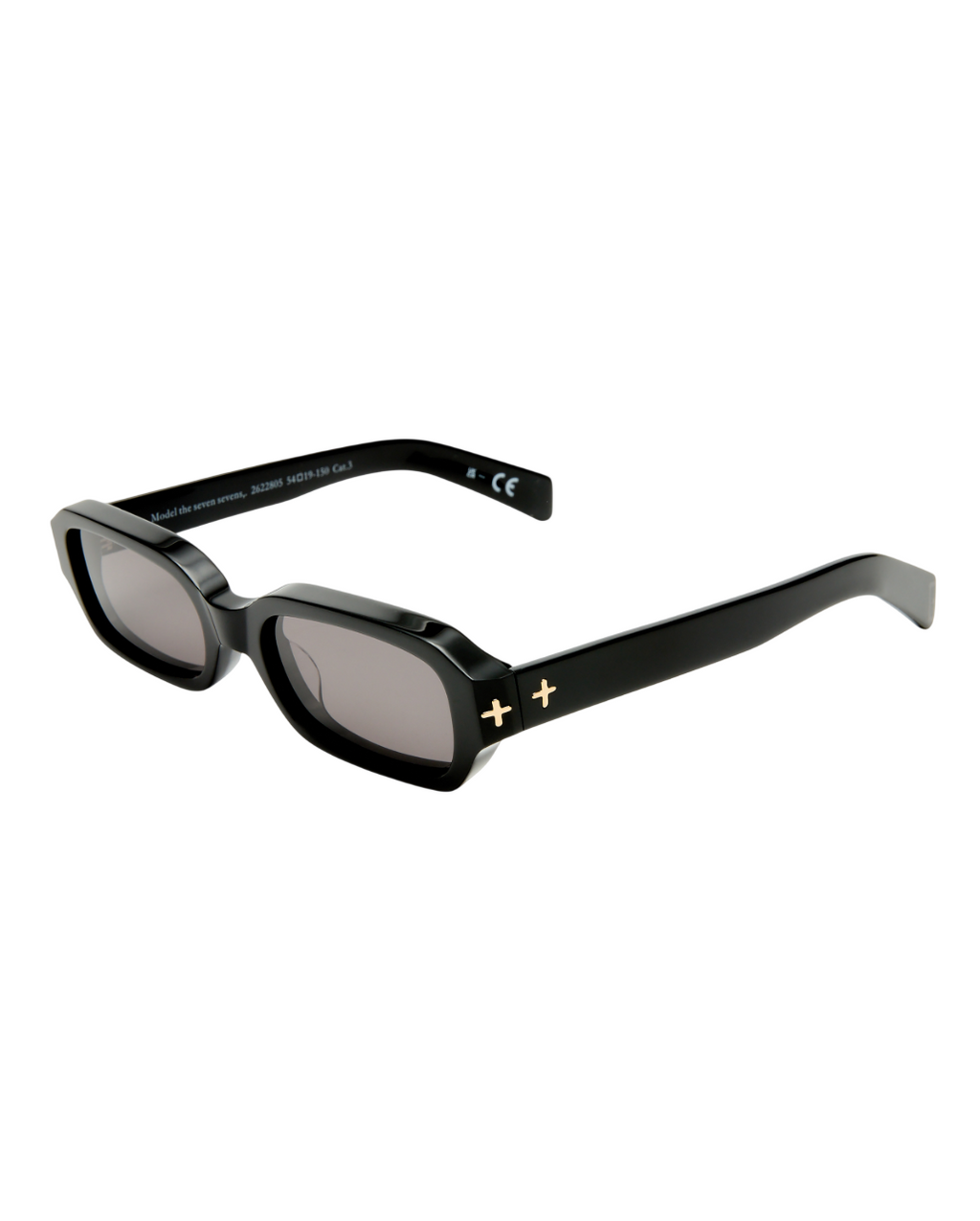 THE SEVEN SEVENS SUNGLASSES BLACK GOLD EYEWEAR