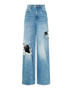 WOMENS KSUPER SURGE TRASHED DENIM JEANS