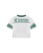Kids Lil Rookie Ss Jersey White Green Fashion Tops - White