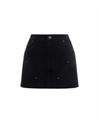 Womens Low Rider Mini Skirt Boneyard Black Baggy Skirts - Black