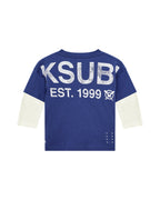 Kids Lil Layered Ls Tee Navy White Tees - Navy