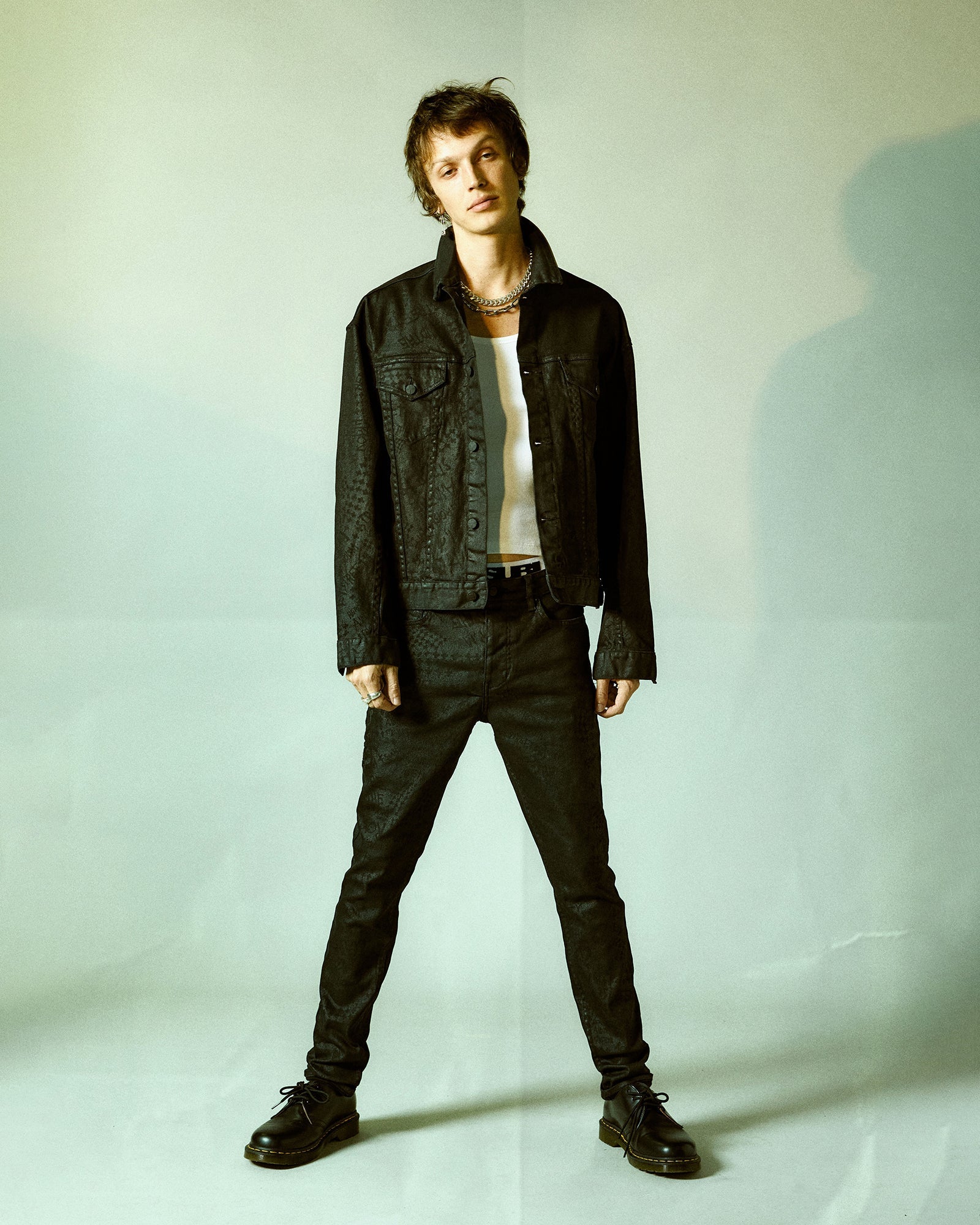 MENS  OH G JACKET BLACK GREASE OVERSIZED JACKETS