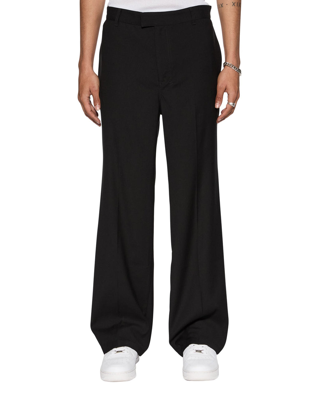 Mens Melrose Suit Pant Black Relaxed Pants - Black