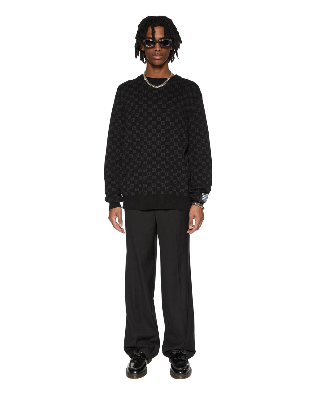 Mens Melrose Suit Pant Black Relaxed Pants - Black