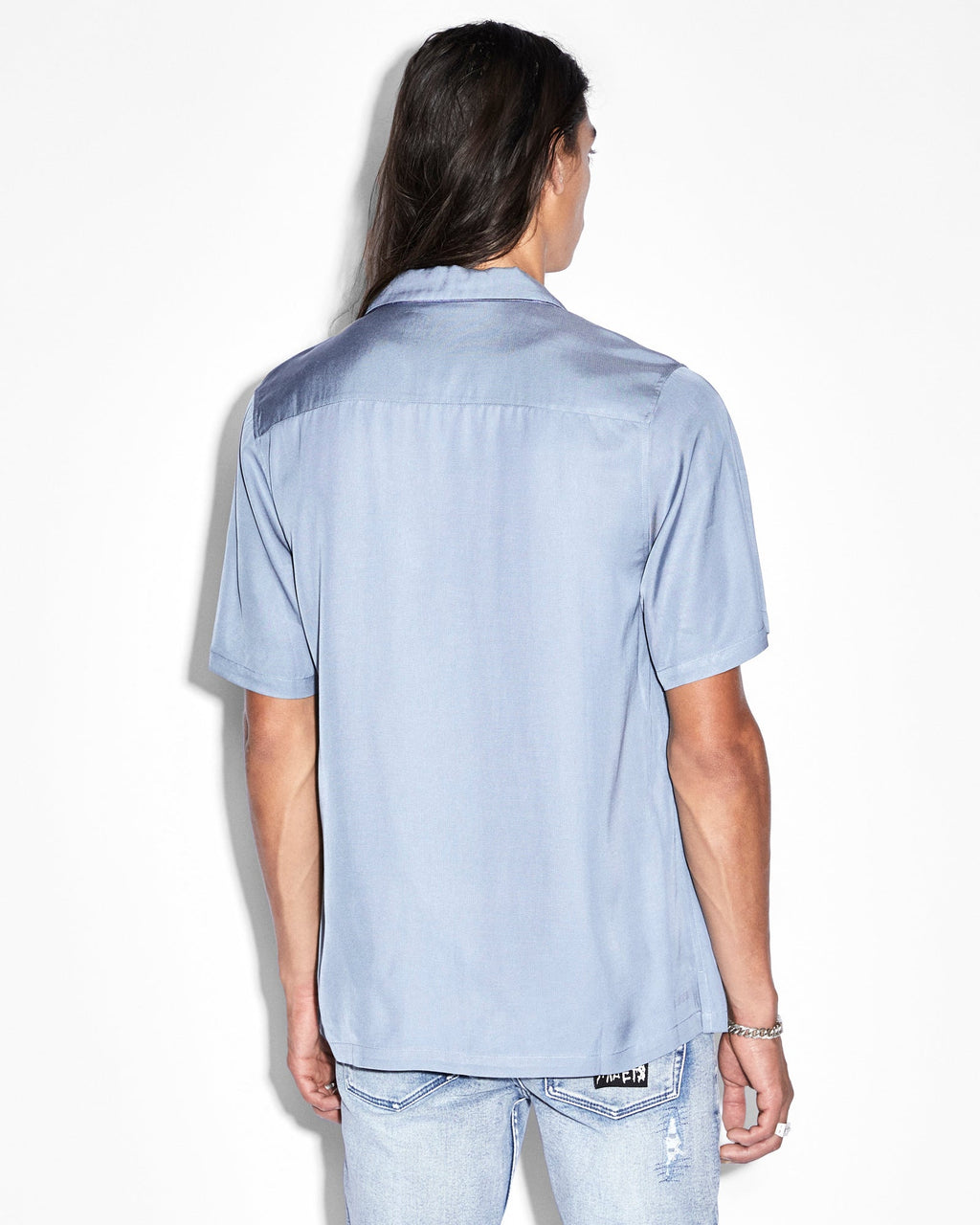 Mens Downtown Ss Shirt Lake Regular Shirts - Blue