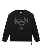 MENS NYC 4X4  BIGGIE CREW JET BLACK FLEECE