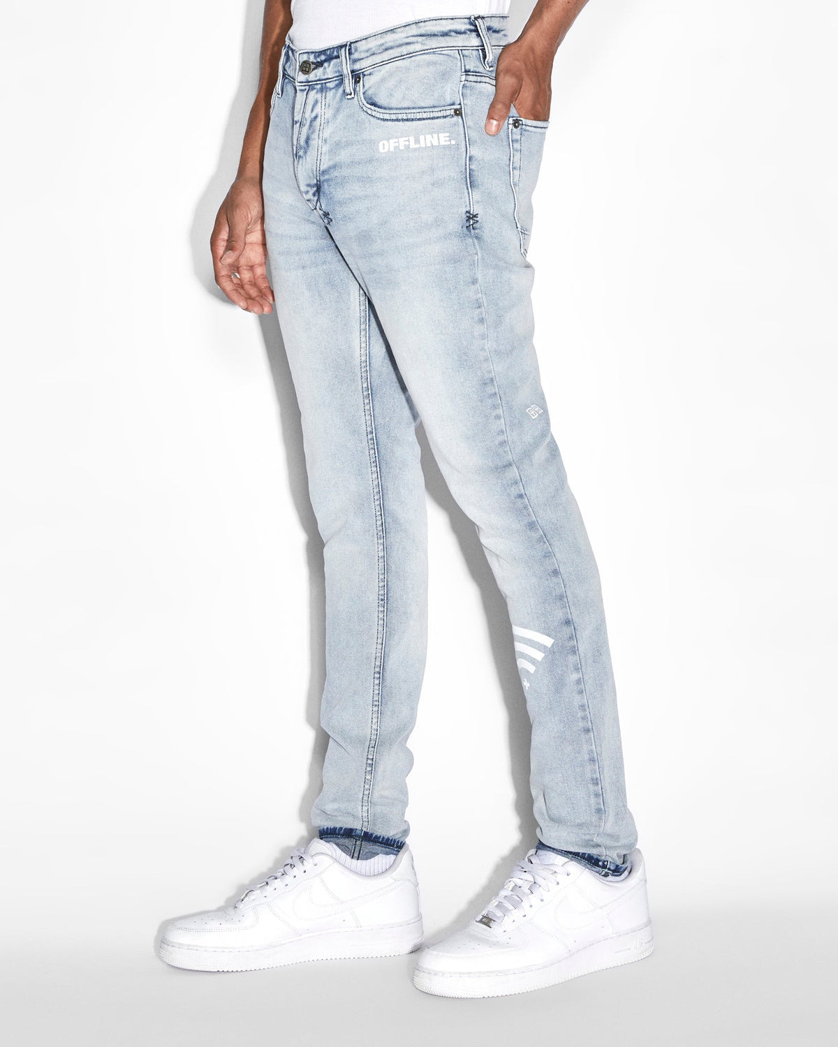 Mens Van Winkle Offline Skinny Denim Jeans - Denim