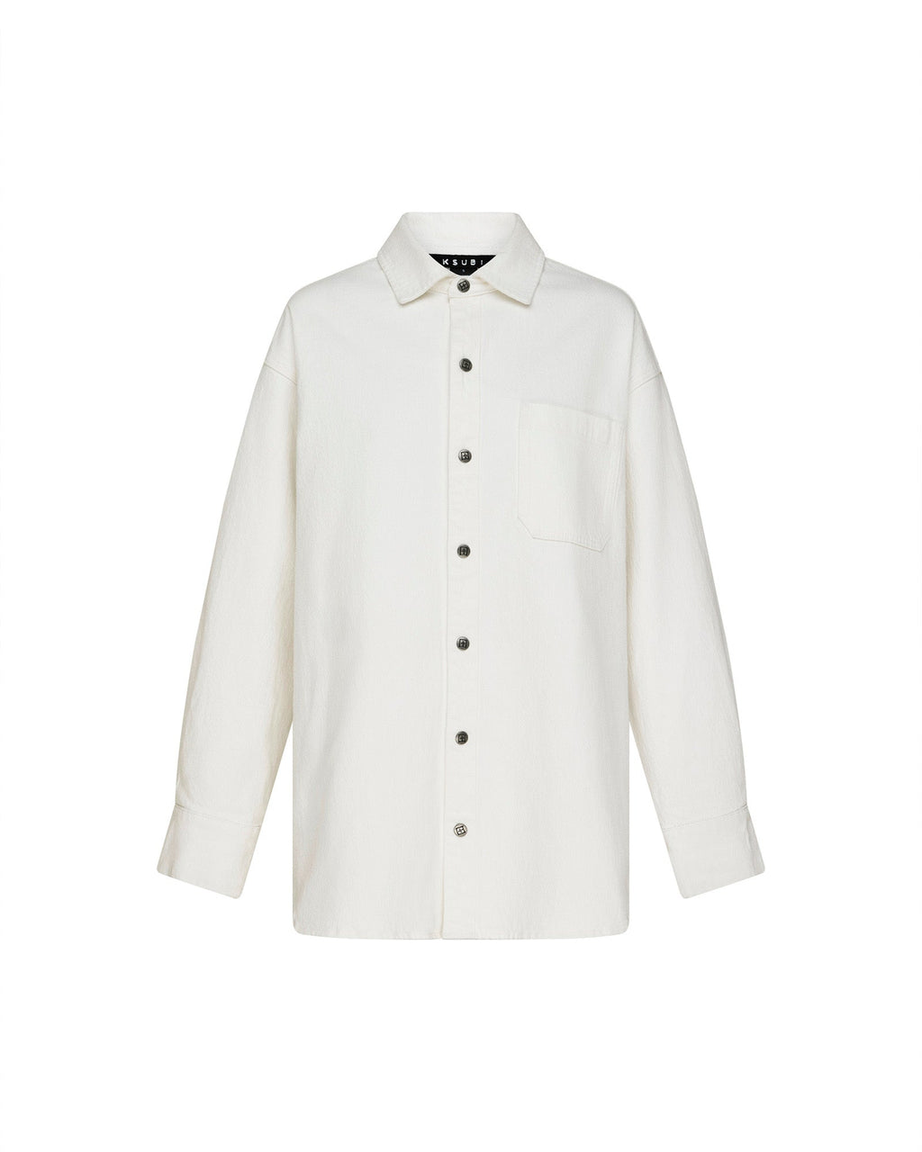 WOMENS OVERSIZED LS SHIRT ECRU SHIRTS