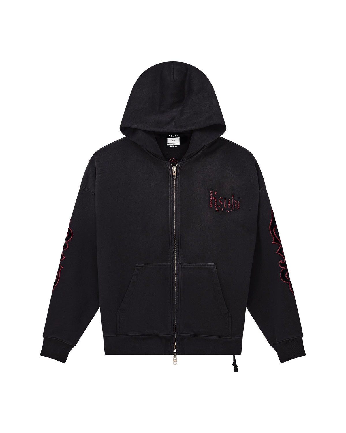 MENS PAISE EKCESS HOODIE BLACK FADE FLEECE