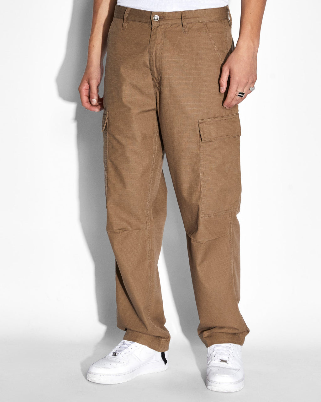 Mens Fugitive Cargo Pant Dark Tan Straight Pants - Brown
