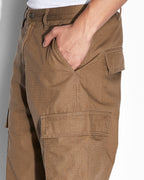Mens Fugitive Cargo Pant Dark Tan Straight Pants - Brown