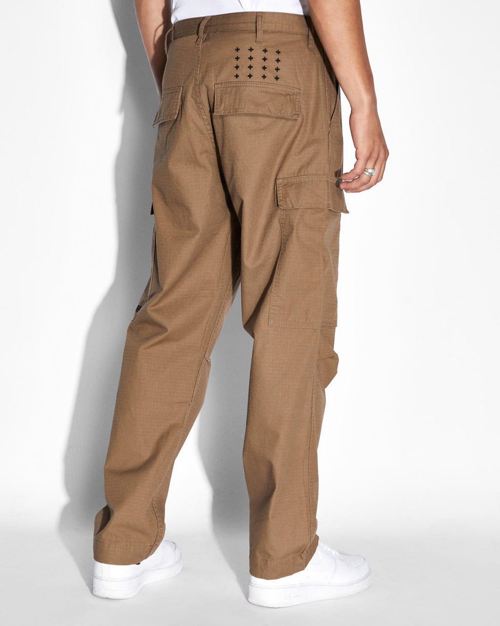Mens Fugitive Cargo Pant Dark Tan Straight Pants - Brown