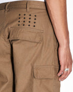 Mens Fugitive Cargo Pant Dark Tan Straight Pants - Brown