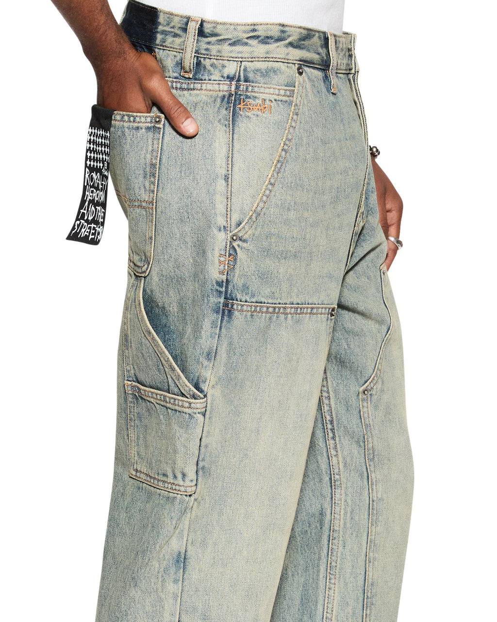 Mens Operator Pant Stagelight Straight Tapered Denim Jeans - Denim