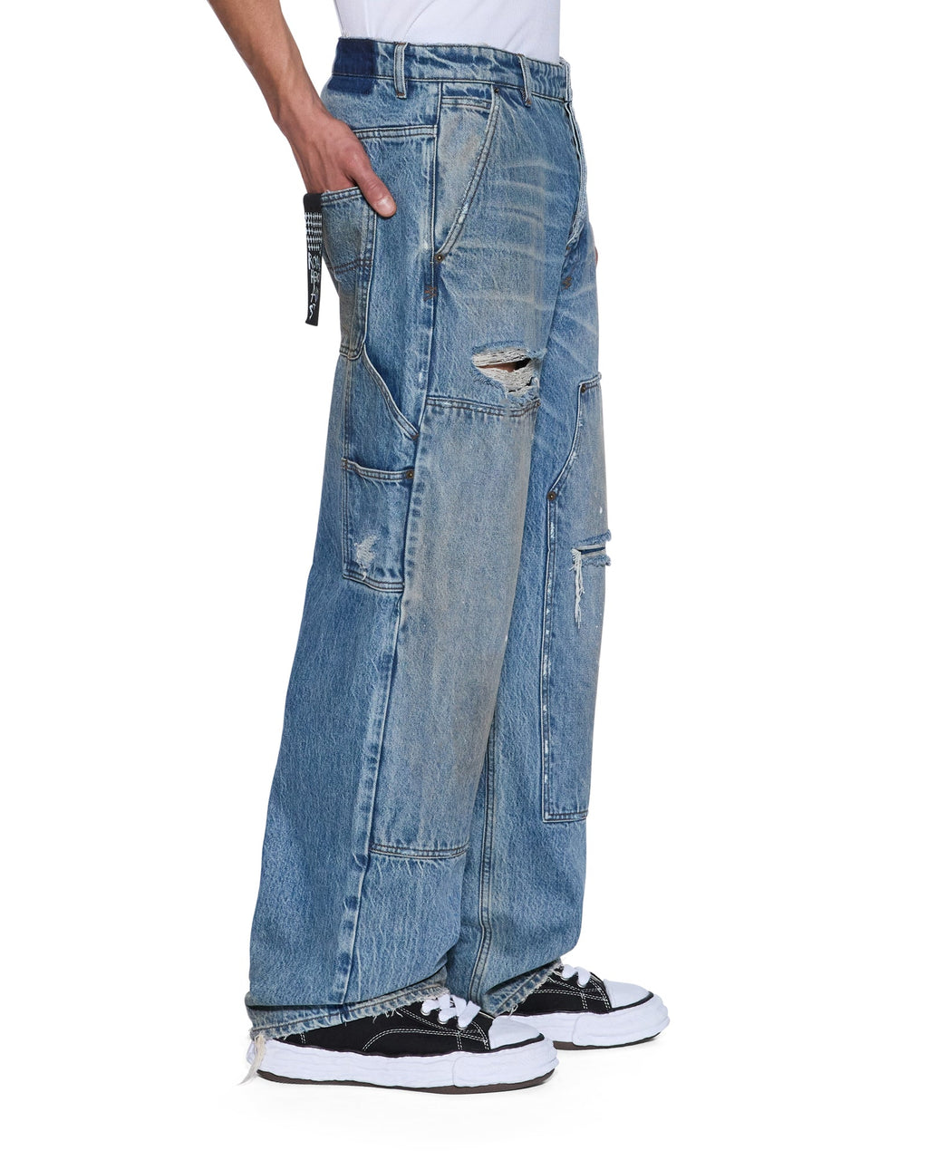 MENS OPERATOR PANT 70'S BLUE DENIM JEANS