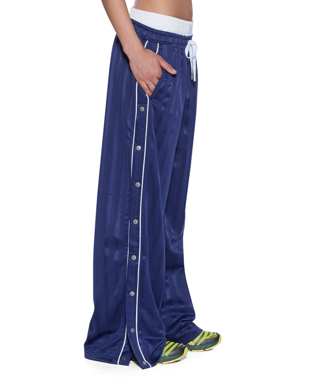 WOMENS STACKED ORIGIN TRAKPANT NAVY PANTS