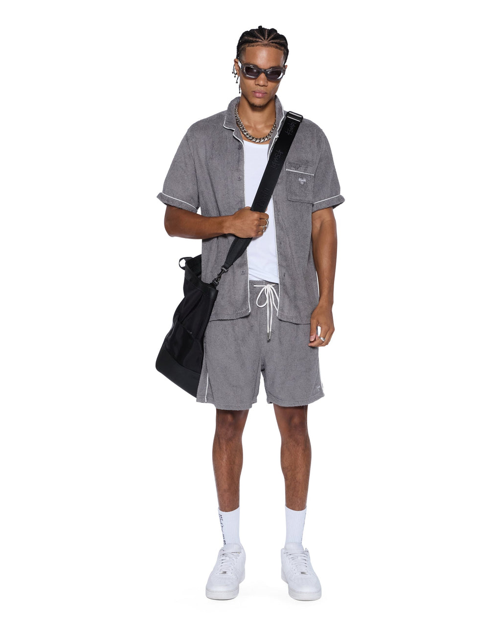 MENS LOUNGE SHORT CHARCOAL WALKSHORTS