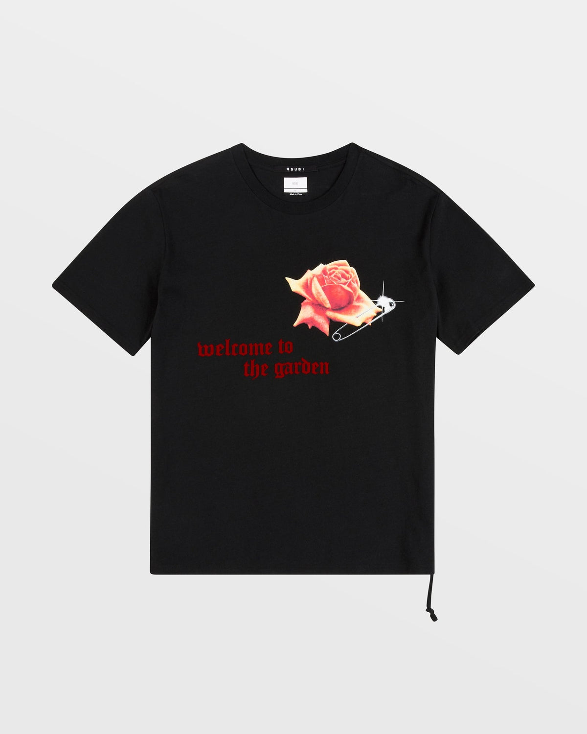 Mens Rose Garden Kash Ss Tee Jet Black Regular Tees - Black
