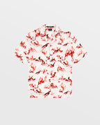 Mens Burnt Resort Ss Shirt White Regular Shirts - White