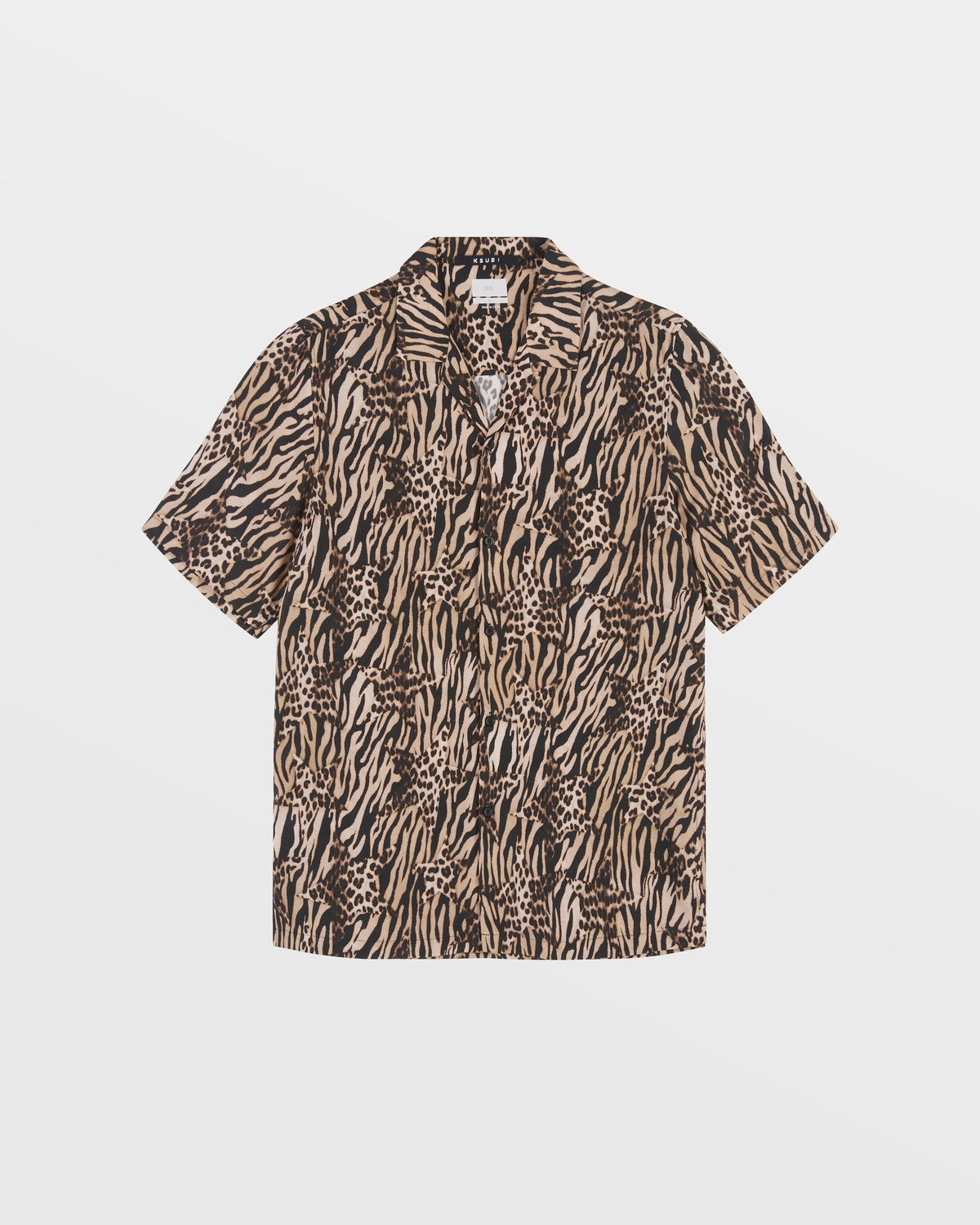 Mens Zoo Resort Ss Shirt Multi Regular Shirts - Multi Colour