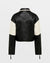 WOMENS  EMBLEM BOXY BIKER BLACK/WHITE BOXY JACKETS