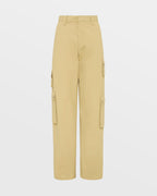 WOMENS DRILL CARGO KHAKI PANTS