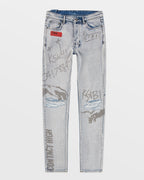 MENS CHITCH FLYER TRASHED DENIM JEANS