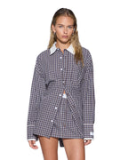 WOMENS ASTRA LS SHIRT WHITE PLAID SHIRTS