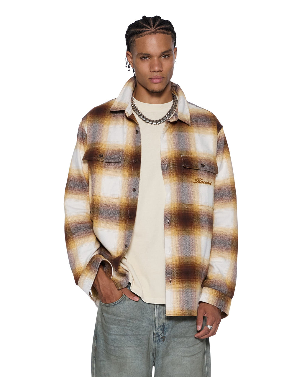 MENS ROSEBOWL LS SHIRT BURNT ORANGE SHIRTS