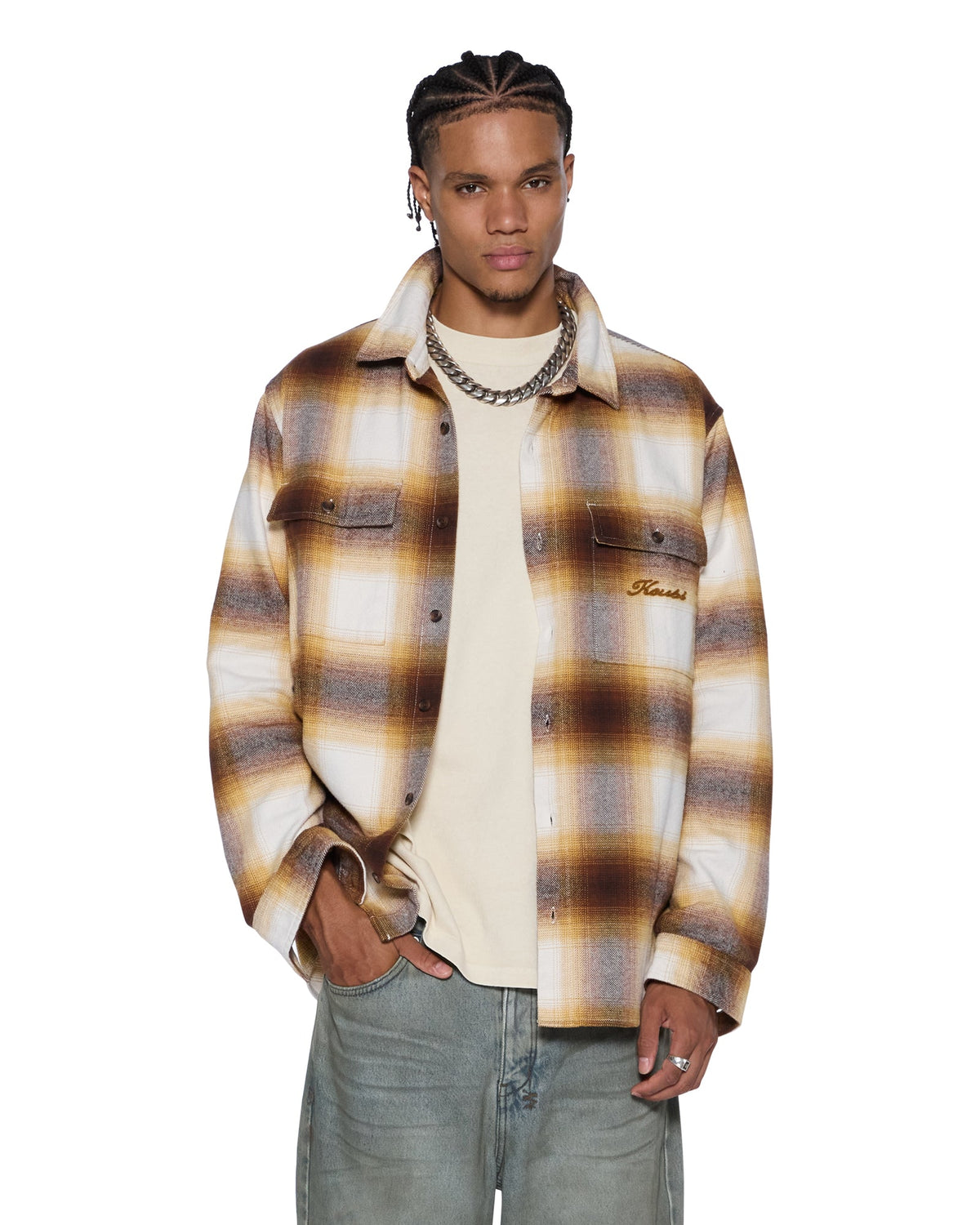 MENS ROSEBOWL LS SHIRT BURNT ORANGE SHIRTS