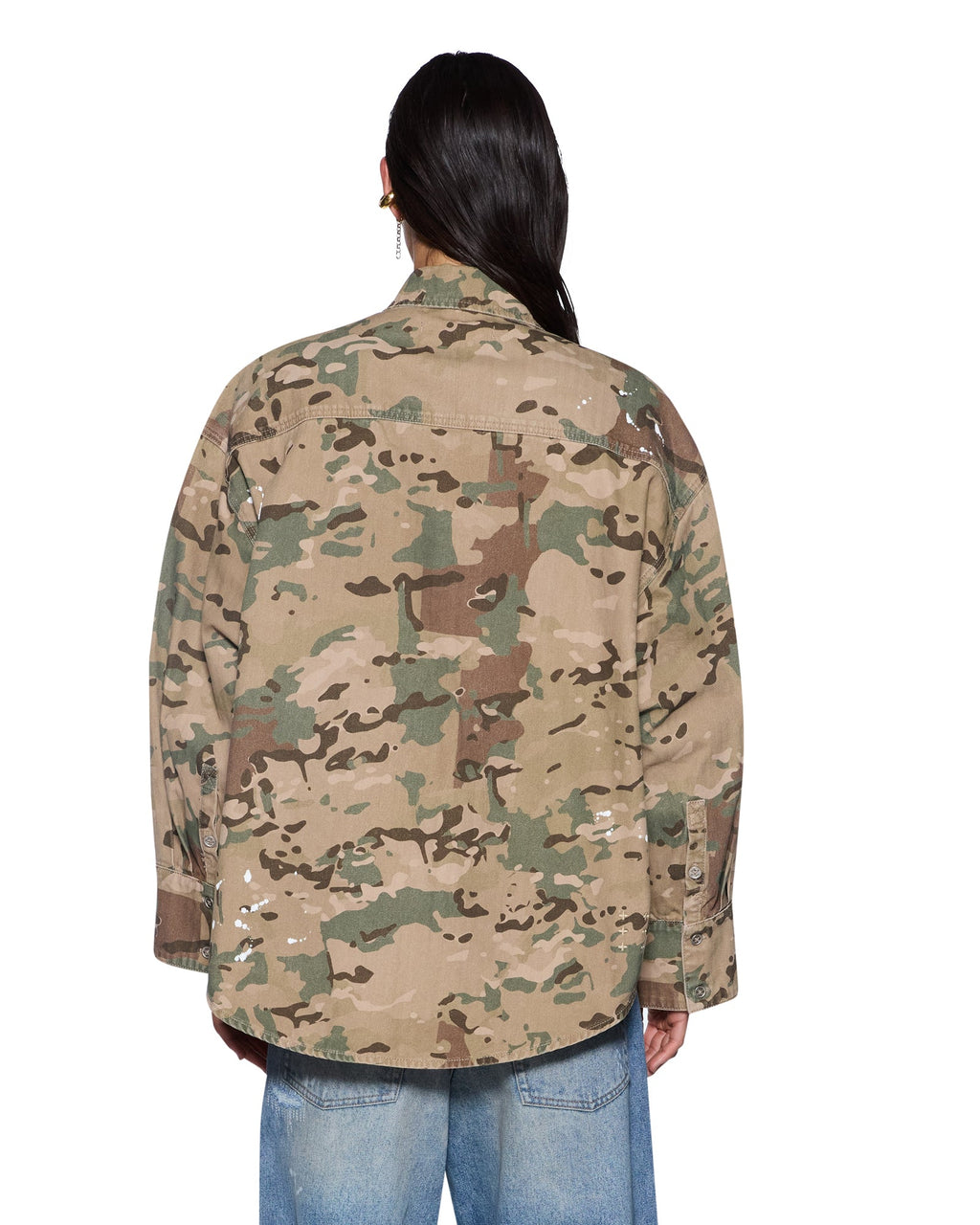 WOMENS ASTRA CARGO LS SHIRT WOODLAND CAMO SHIRTS