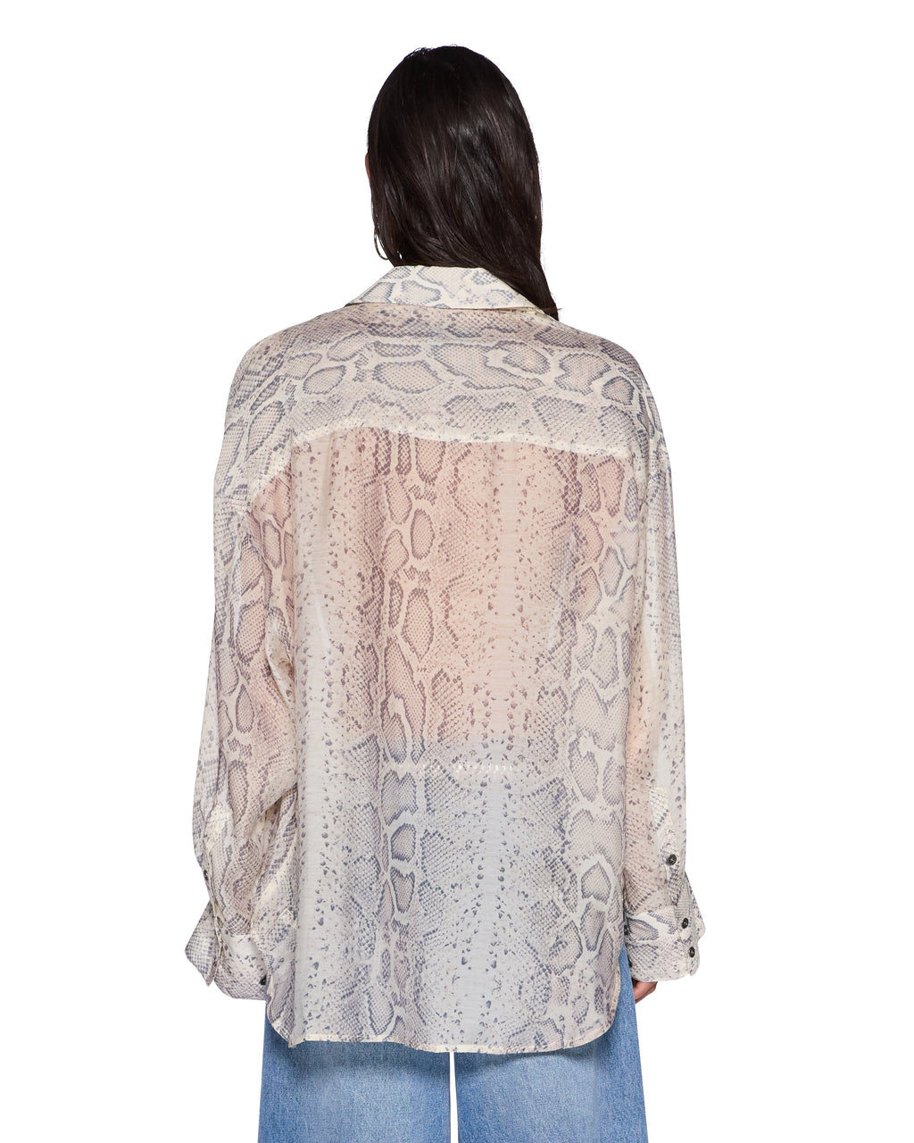 Womens Astra Ls Shirt Sheer Venom Oversized Shirts - Tan