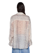 Womens Astra Ls Shirt Sheer Venom Oversized Shirts - Tan