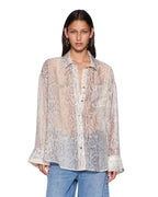 Womens Astra Ls Shirt Sheer Venom Oversized Shirts - Tan