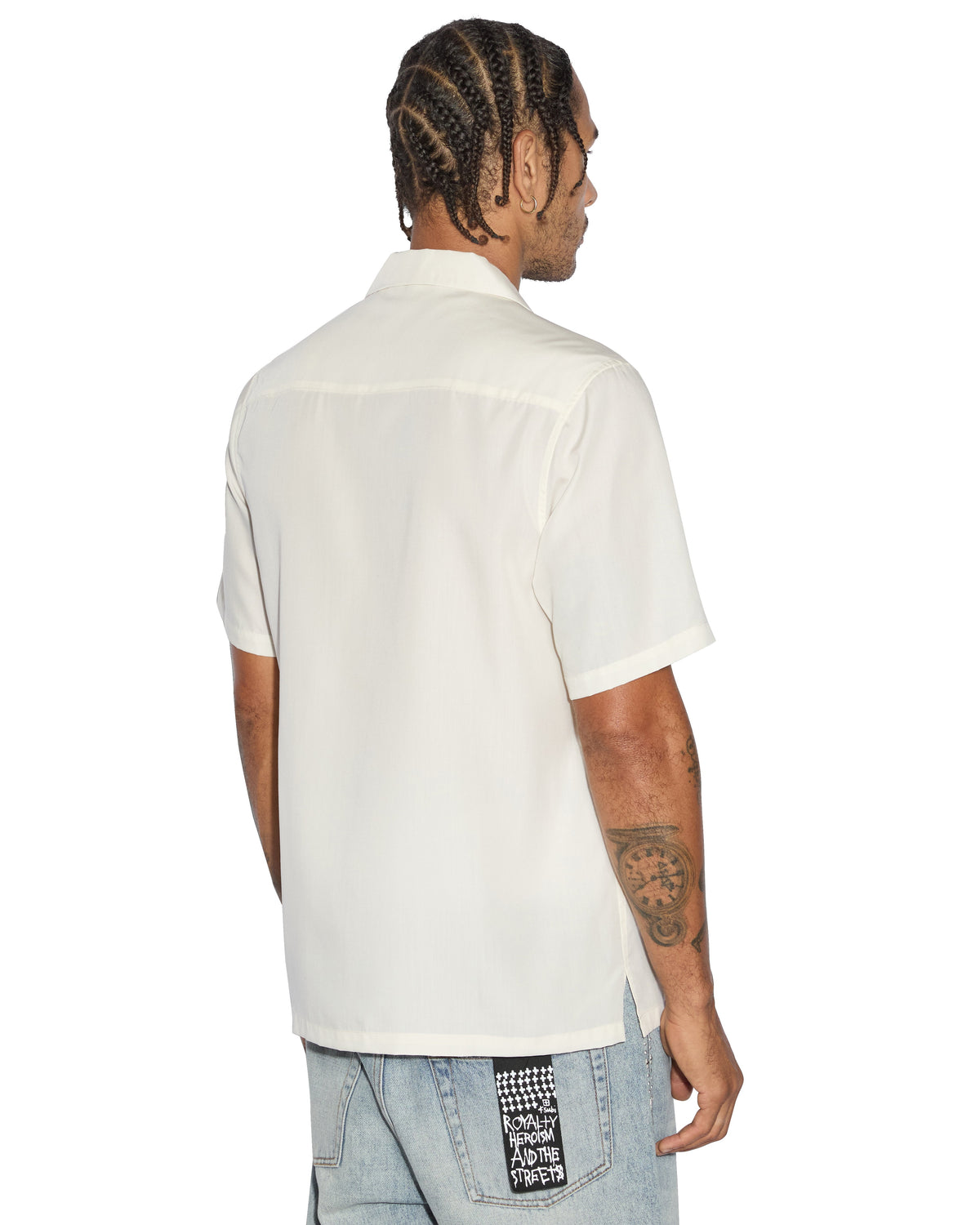 MENS ANGELIK RESORT SS SHIRT WHITE SHIRTS