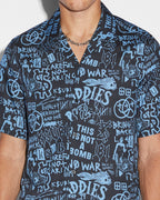 MENS BADDIES RESORT SS SHIRT BLUE SHIRTS