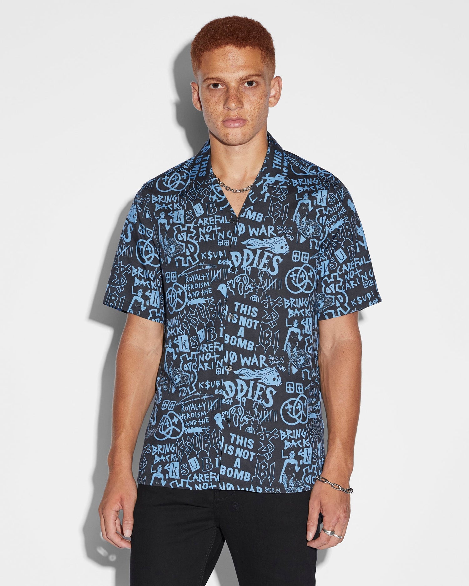 BADDIES RESORT SS SHIRT BLUE