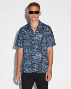 MENS BADDIES RESORT SS SHIRT BLUE SHIRTS