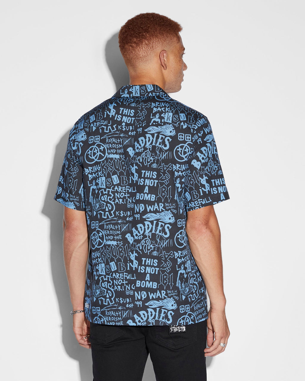 MENS BADDIES RESORT SS SHIRT BLUE SHIRTS