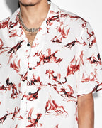 Mens Burnt Resort Ss Shirt White Regular Shirts - White