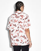 Mens Burnt Resort Ss Shirt White Regular Shirts - White