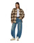 WOMENS  KSUPER TRUCKER JACKET PLAID OVERSIZED JACKETS