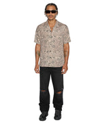 Mens Confused Resort Ss Shirt Leo Regular Shirts - Multi Colour