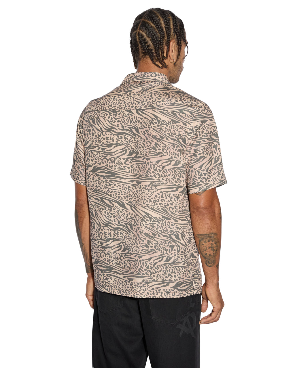 Mens Confused Resort Ss Shirt Leo Regular Shirts - Multi Colour