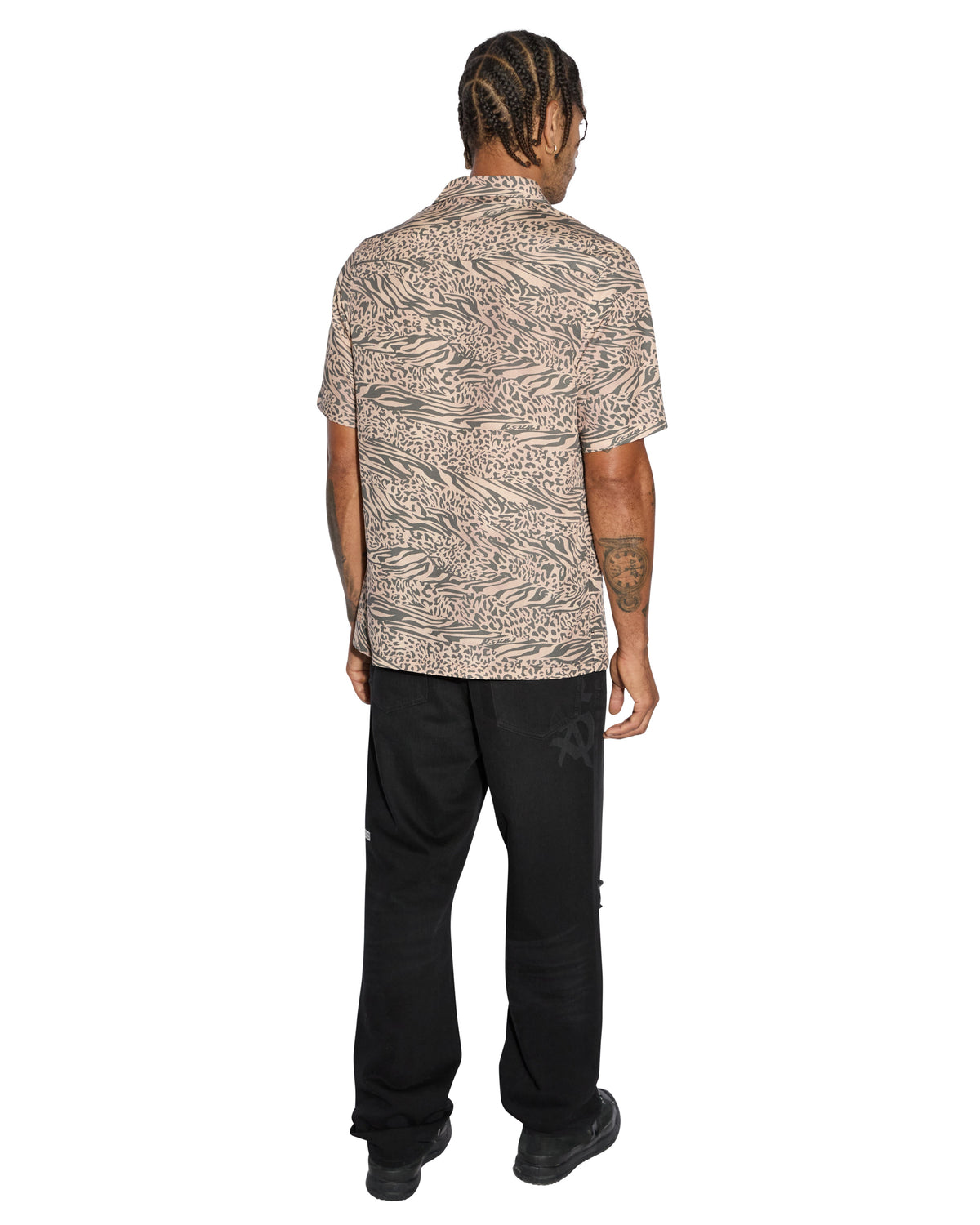 Mens Confused Resort Ss Shirt Leo Regular Shirts - Multi Colour
