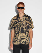 Mens Ikonik Resort Ss Shirt Fade Regular Shirts - Multi Colour