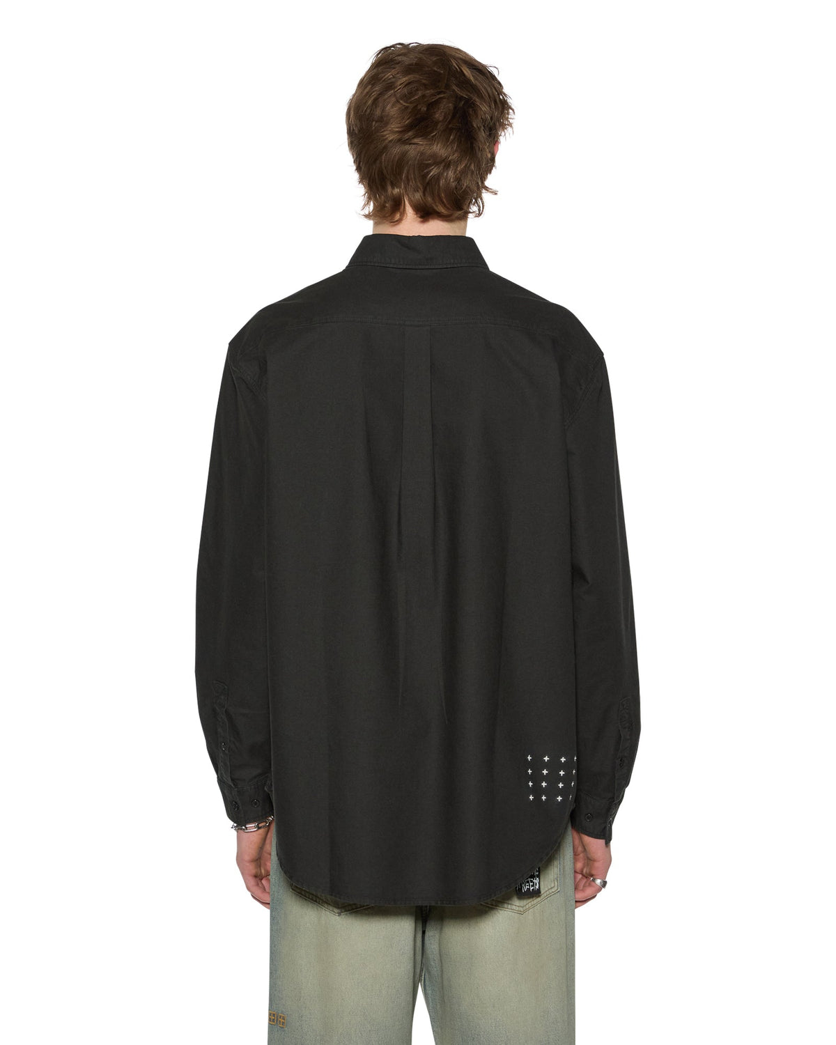 MENS KSIGNATURE BUTTON DOWN LS SHIRT BLACK SHIRTS