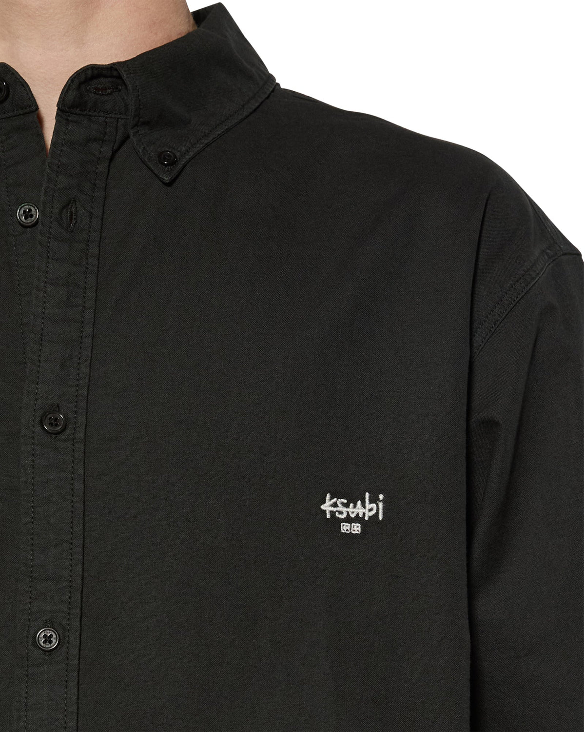 KSIGNATURE BUTTON DOWN LS SHIRT BLACK